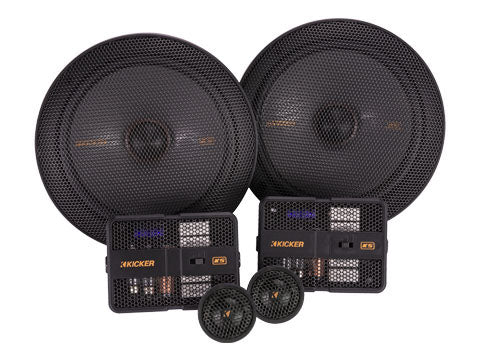 Kicker 51KSS6704 6.75" 125W 4-Ohm 3-Way Component Speakers=Tweeters KSS670