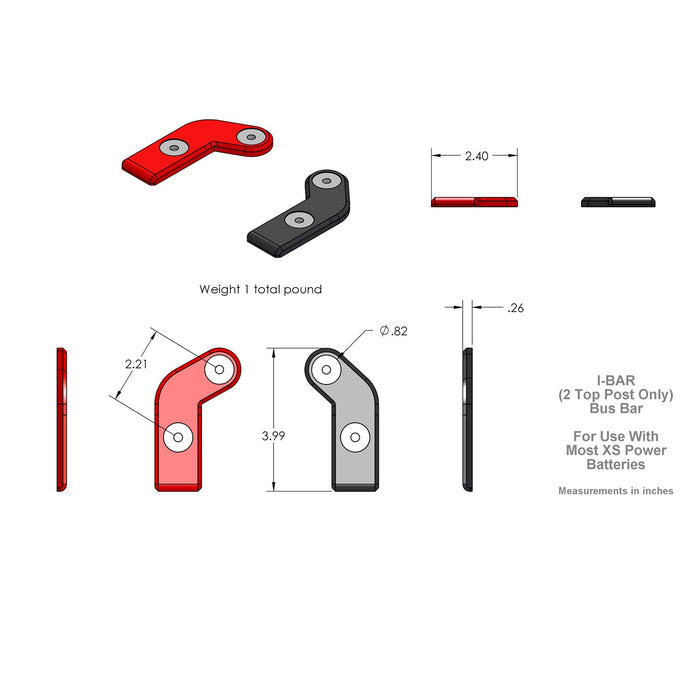 XS Power 554 Battery Post Adaptor