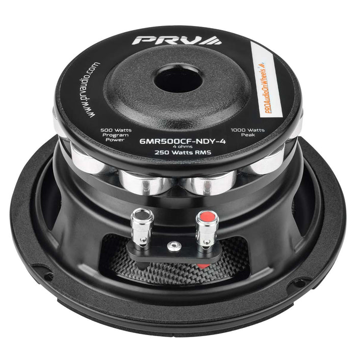 PRV Audio PAIR of 6MR500CF-NDY-4 500W Neo Midrange Car Pro Audio Speakers MID