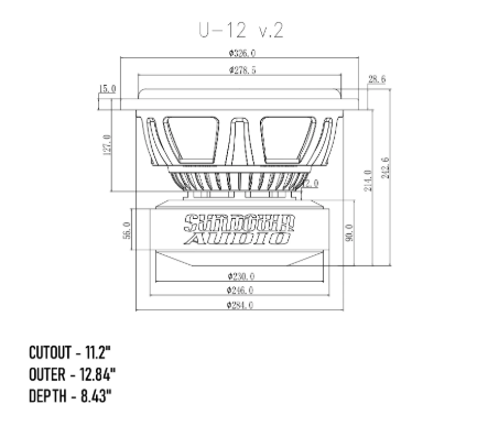 Sundown Audio U-Series v.2 12" 1750w Subwoofer D2/D4