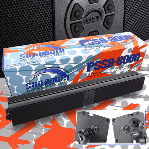 PSSB-8000 8 Speaker 300 watt Amplified Bluetooth Powersports Soundbar - Sundown Audio