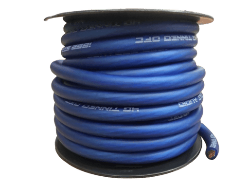 Full Tilt 4 Gauge Blue 50' OFC Power/Ground Cable/Wire - Showtime Electronics
