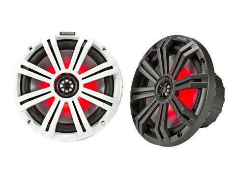 Kicker 45KM84L 8" 300W Seven-Color-LED Marine/Powersports Speakers KM KM84 - Showtime Electronics