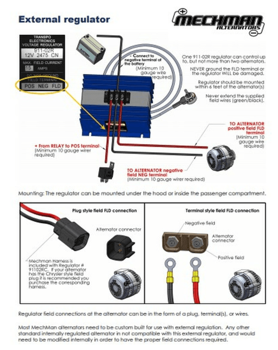 Mechman Alternators Adjustable External Regulator - Showtime Electronics