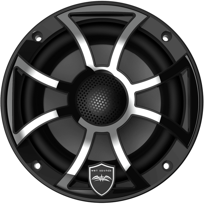 Wetsounds REVO 6-XS-B-SS 6.5" 300W Marine/Boat RGB Coaxial Speakers+Black XS Grills - Showtime Electronics