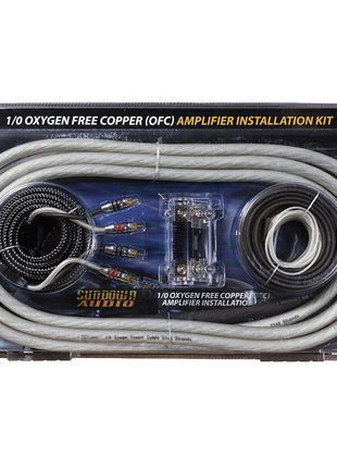 1/0 Gauge AWG Silver/Black OFC Amplifier Wire Kit - Sundown Audio