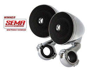 Kicker 47PSM32 PSM chrome motorcycle handlebar speakers