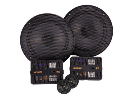 Kicker 51KSS6504 6.5" 125W 4-Ohm 3-Way Component Speakers=Tweeters  KSS650