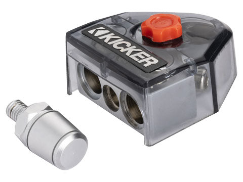 Kicker Warhorse 50BT4S +/- Nickel Plated Battery Terminal w/ Side Post Inserts 4 Out