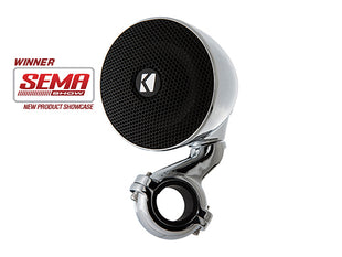 Kicker 47PSM32 PSM chrome motorcycle handlebar speakers