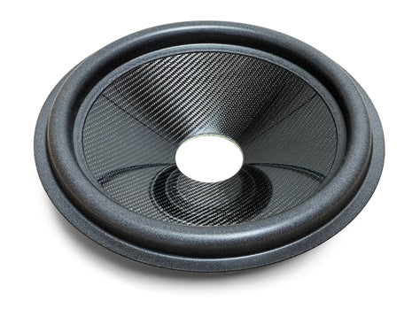 15″ Carbon Fiber Subwoofer Cone - U Roll - Shallow Cone Body - 3″ Opening image 0