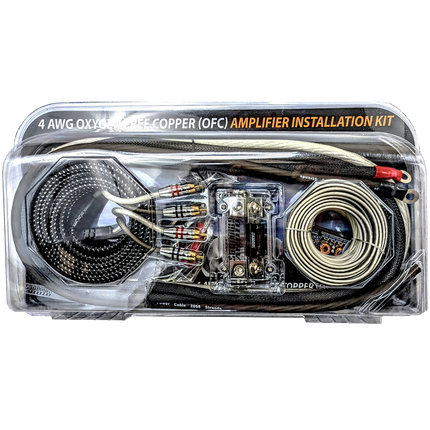 4 Gauge AWG Silver/Black OFC Amplifier Wire Kit - Sundown Audio