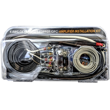 4 Gauge AWG Silver/Black OFC Amplifier Wire Kit - Sundown Audio