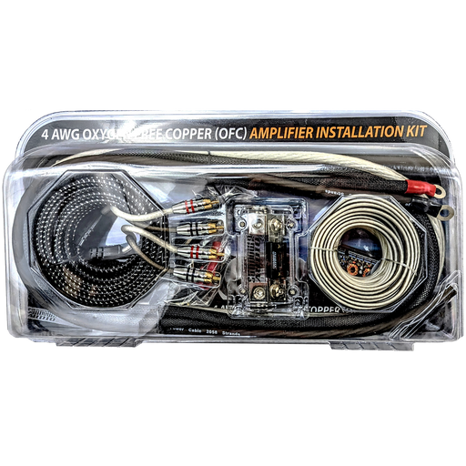 4 Gauge AWG Silver/Black OFC Amplifier Wire Kit - Sundown Audio