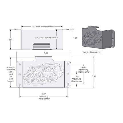 XS Power 514 - 545 Side Mount