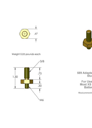 XS Power 588 Battery Post Adaptor