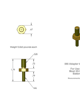 XS Power 588 Battery Post Adaptor