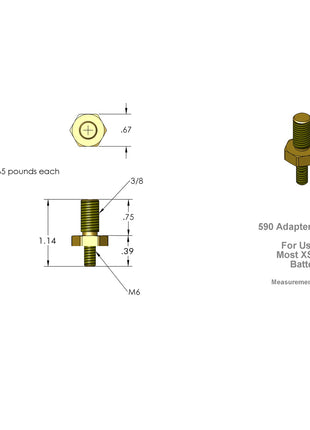 XS Power 590 Battery Post Adaptor
