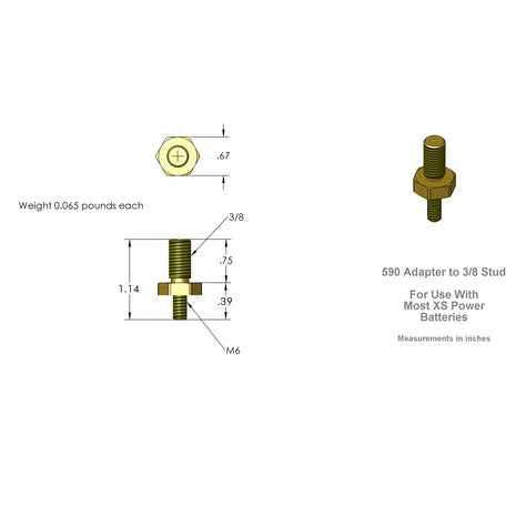 XS Power 590 Battery Post Adaptor