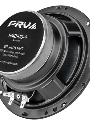 PRV Audio PAIR of 6MB100-4 100W 4-Ohm Car Pro Audio Midbass Speakers MID
