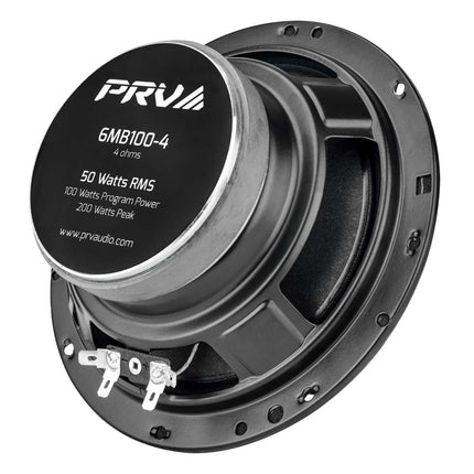 PRV Audio PAIR of 6MB100-4 100W 4-Ohm Car Pro Audio Midbass Speakers MID