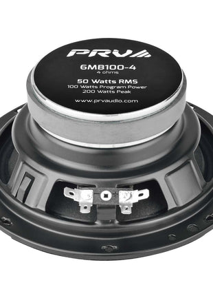 PRV Audio PAIR of 6MB100-4 100W 4-Ohm Car Pro Audio Midbass Speakers MID