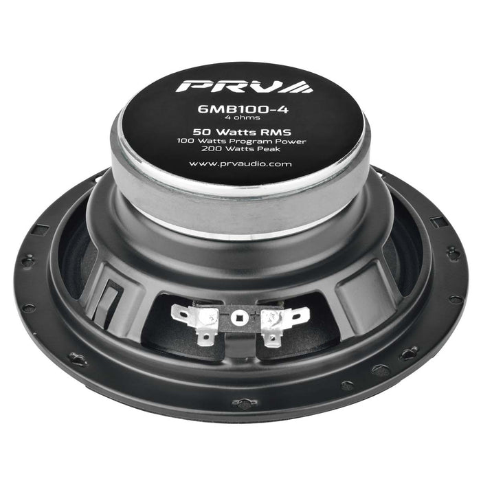 PRV Audio PAIR of 6MB100-4 100W 4-Ohm Car Pro Audio Midbass Speakers MID