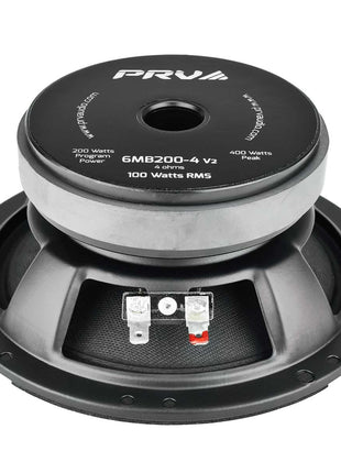 PRV Audio 6MB200-4 v2 6.5" 4-Ohm 200W Midbass Car Pro Audio Speaker MID