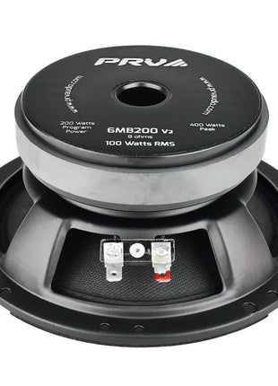 PRV Audio 6MB200 v2 6.5" 8-Ohm 200W Midbass Car Pro Audio Speaker MID