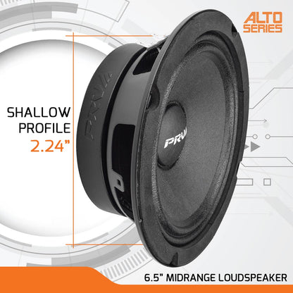 PRV Audio 6MR200A 6.5" 8-Ohm 200W Midrange Car Pro Audio Speaker MID