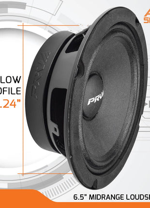 PRV Audio 6MR200A-4 6.5" 4-Ohm 200W Midrange Car Pro Audio Speaker MID