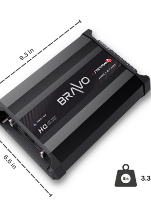 STETSOM BRAVO HQ 800.4 MULTICHANNEL CAR AUDIO DIGITAL AMPLIFIER (2 OHMS STABLE - 800 WATTS RMS)