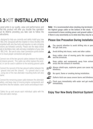 XS Power BIG3RD Big 3 Wire Kit