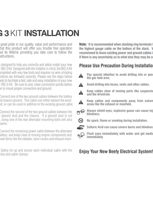 XS Power BIG3XS Big 3 Wire Kit