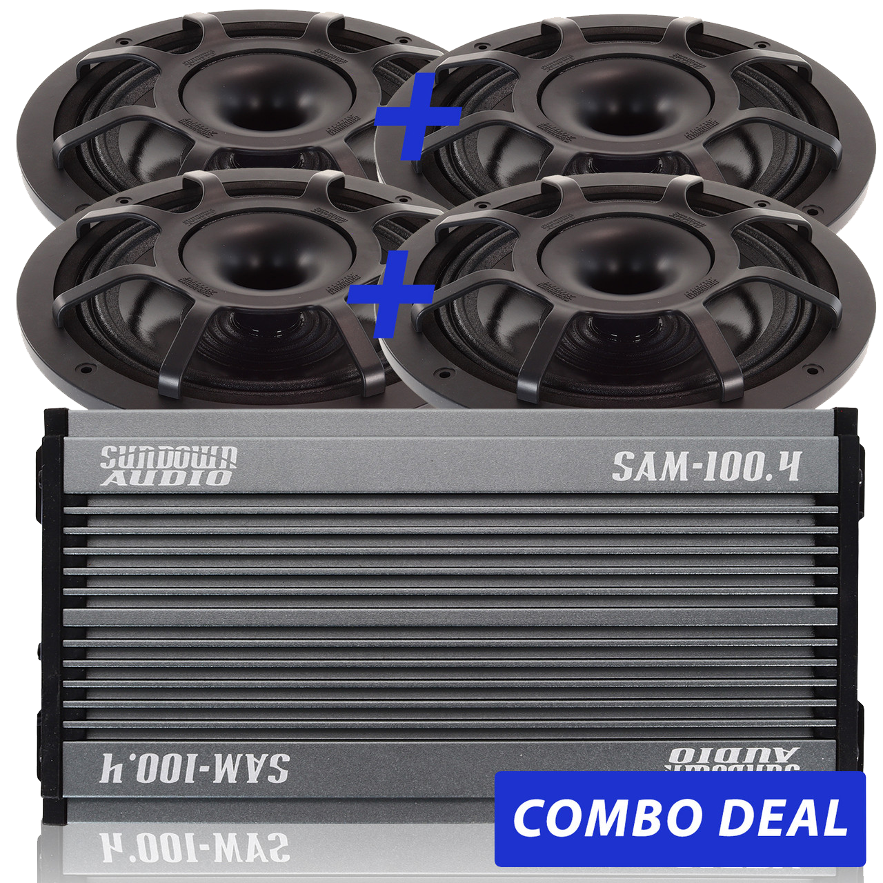 4 BPS-8" Powersports Speakers & 1 SAM-100.4 Combo Deal