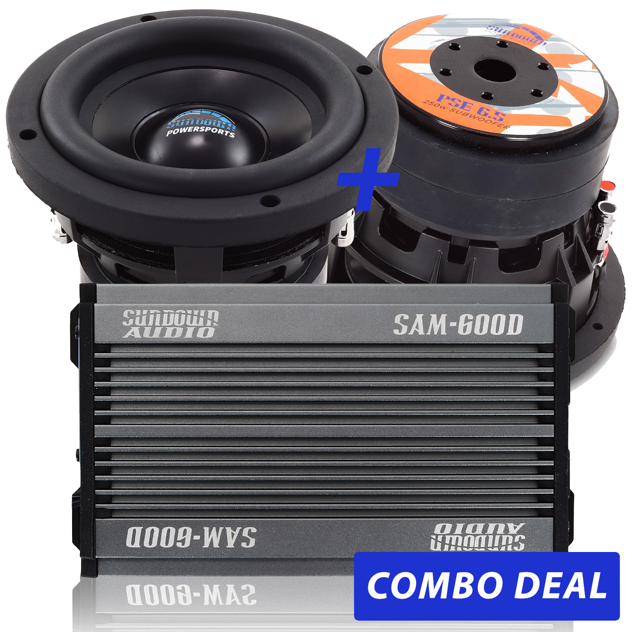 2 PSE-6.5 6.5" Powersports Subwoofers & 1 SAM-600.1 Combo Deal