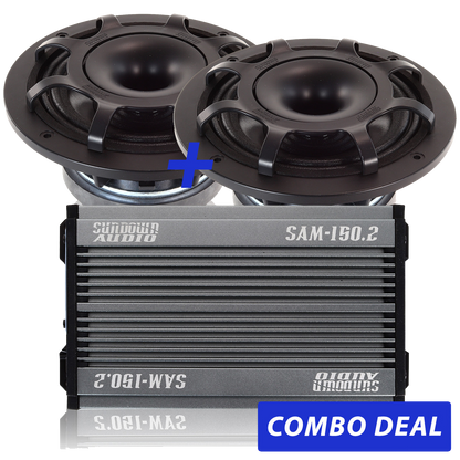 2 BPS-6.5" Powersports Speakers & 1 SAM-150.2 Combo Deal