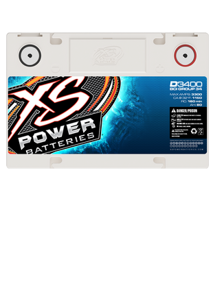 XS Power D3400 12V AGM 3300A Car Audio AGM Battery/PowerCell Group 34