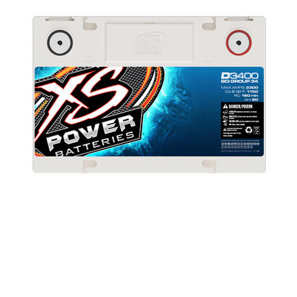 XS Power D3400 12V AGM 3300A Car Audio AGM Battery/PowerCell Group 34