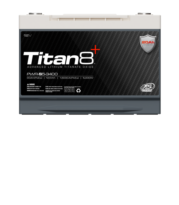 XS Power Titan8 PWR-S5-3400 12v Lithium BCI Group 34 Battery