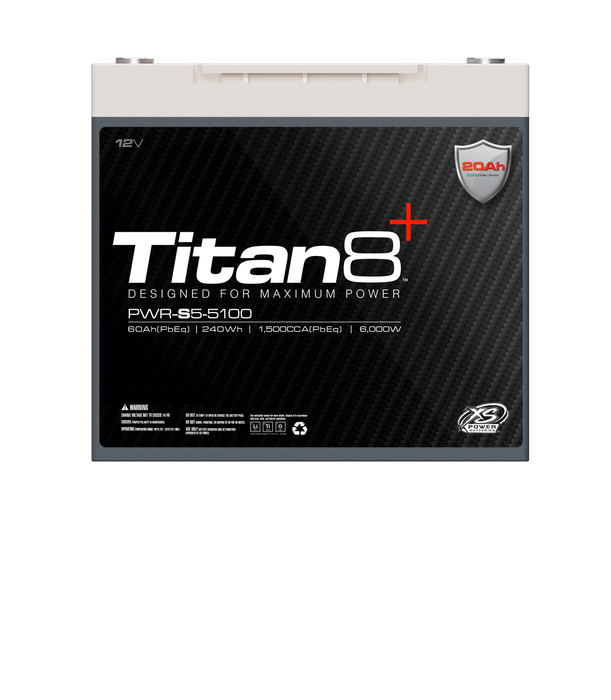 XS Power Titan8 PWR-S5-5100 12V Lithium BCI Group 51 Battery