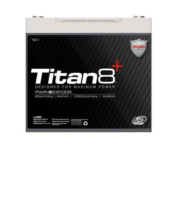 XS Power Titan8 PWR-S5-5100R 12V Lithium BCI Group 51R Battery