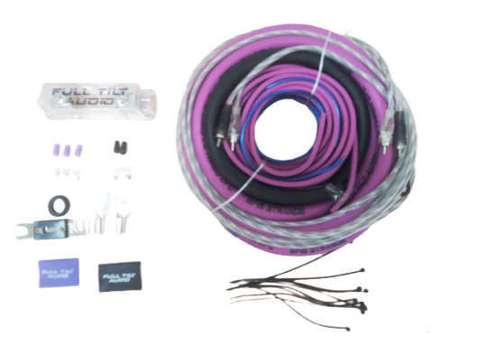 Full Tilt 1/0 Gauge Amplifier Wiring Kit - Multiple Colors