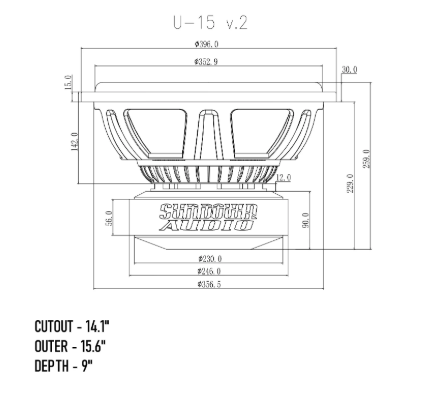 Sundown Audio U-Series v.2 15" 1750w Subwoofer D2/D4