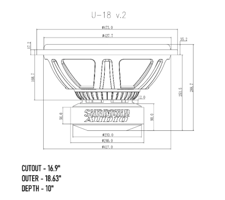 Sundown Audio U-Series v.2 18" 1750w Subwoofer D2/D4