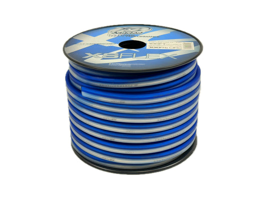 XS Power XS Flex 12 Gauge 100FT. Spool Blue/Clear Speaker Wire