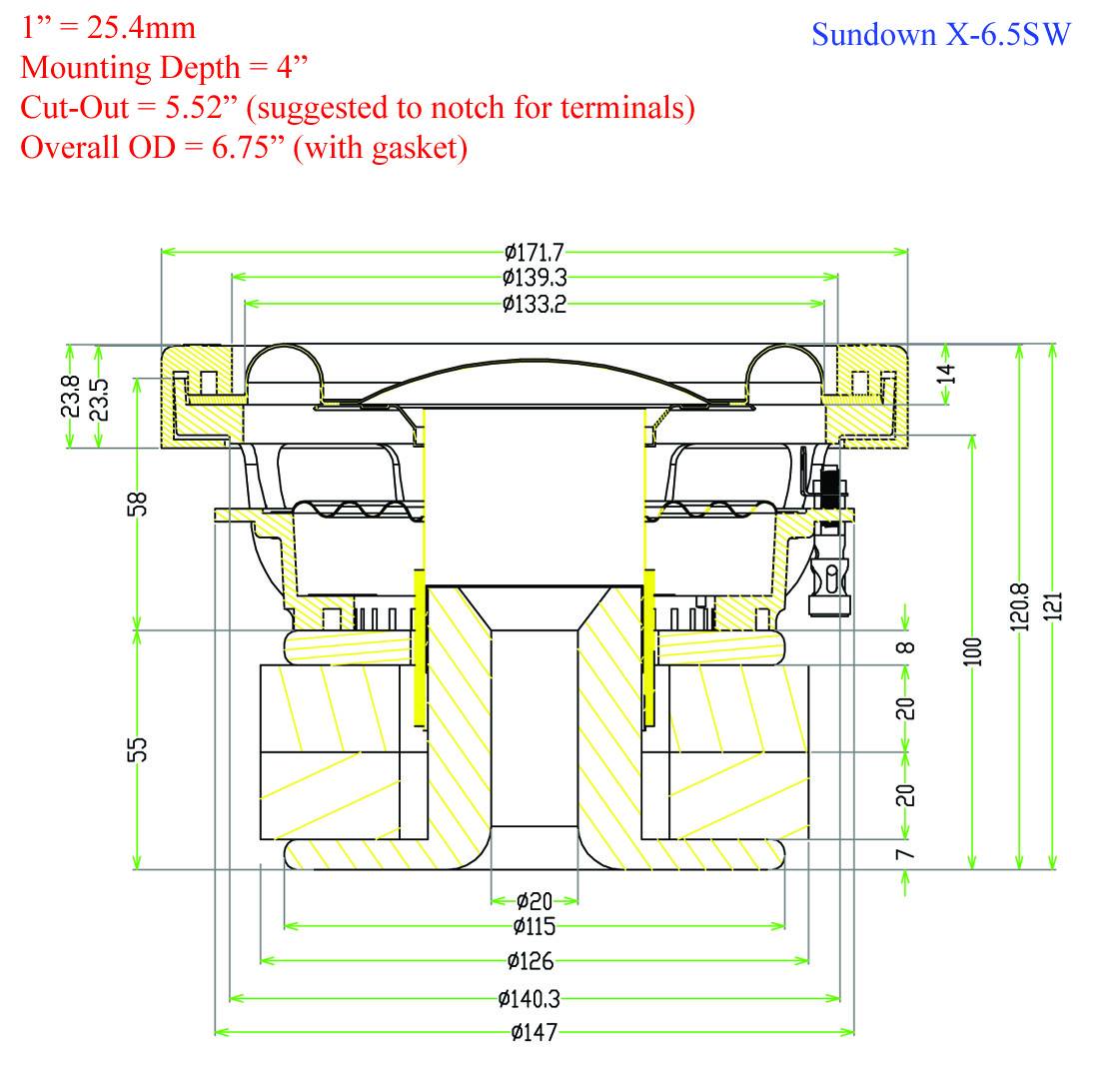 Sundown Audio X-Series v.2 6.5" Subwoofer