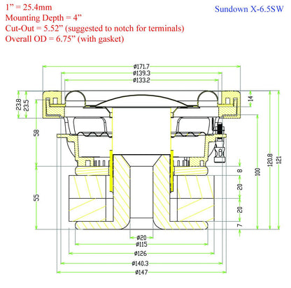 Sundown Audio X-Series v.2 6.5" Subwoofer