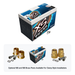 XS Power D3100 12V AGM battery with optional 580 and 586 brass post adaptors for clamp style installations