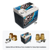 XS Power D4700 12V AGM battery with optional 580 and 586 brass post adaptors for clamp style installations
